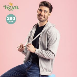 5866 Sudadera Adulto Capucha + Cremallera "keya" SWZ280
